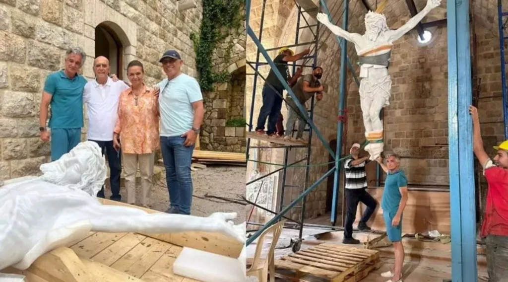La sculpture du Christ Conciliateur arrive au Liban