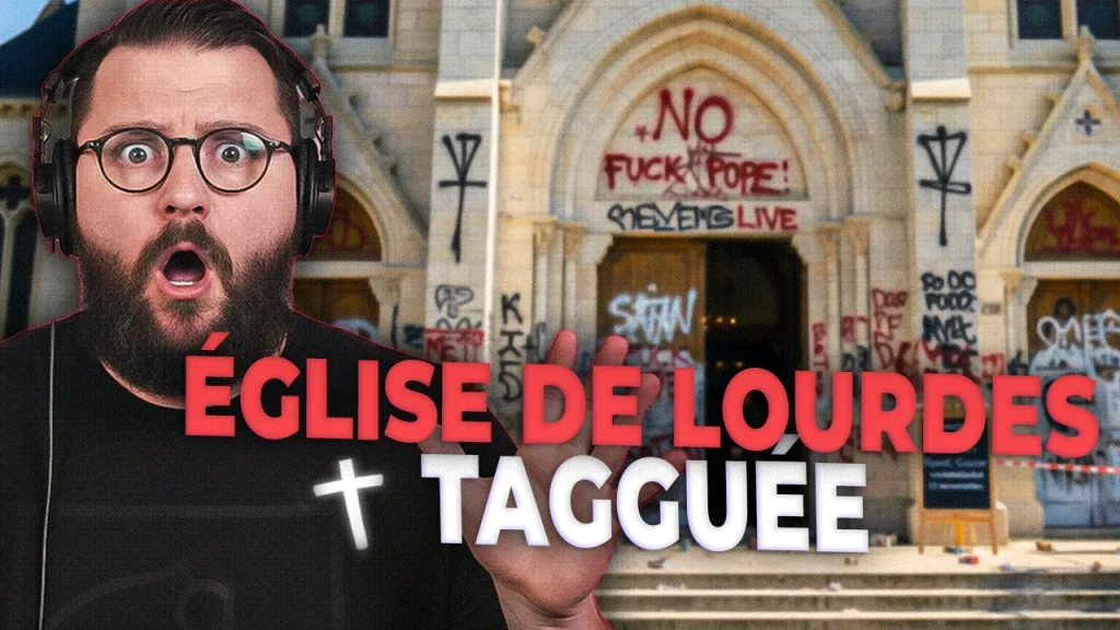 Profanation à Lourdes : l’église du Sacré Cœur taguée après sa restauration
