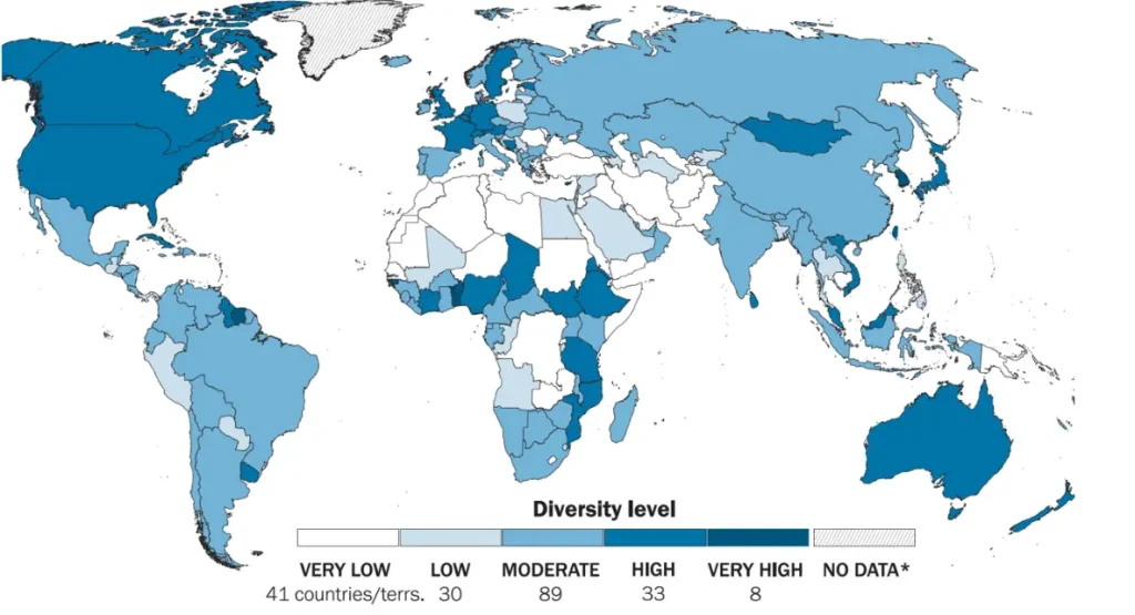 Diversité religieuse mondiale : Pourquoi les chrétiens sont-ils en tête des pays les plus pluralistes ?
