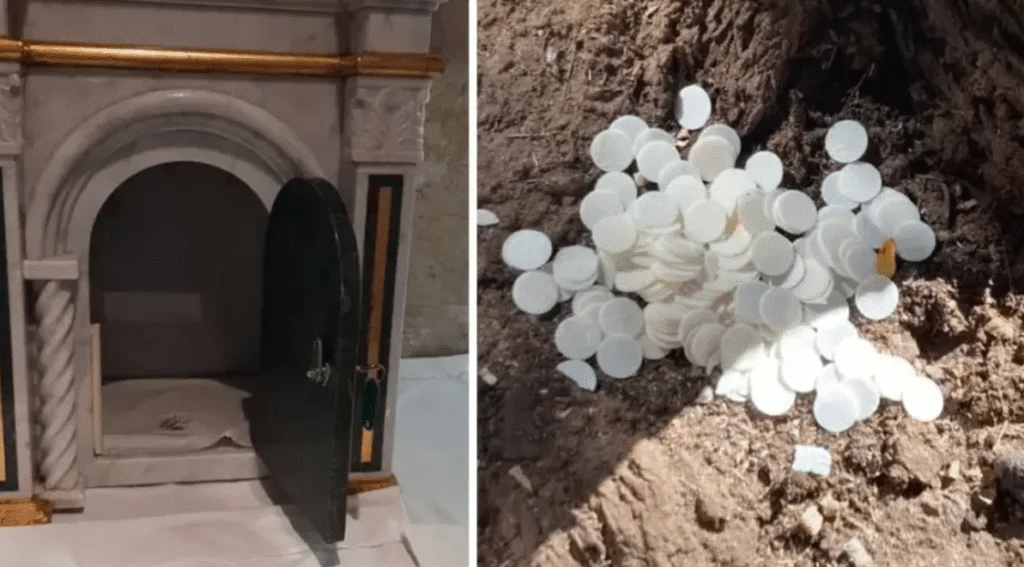 Le tabernacle d&rsquo;une église chilienne profané